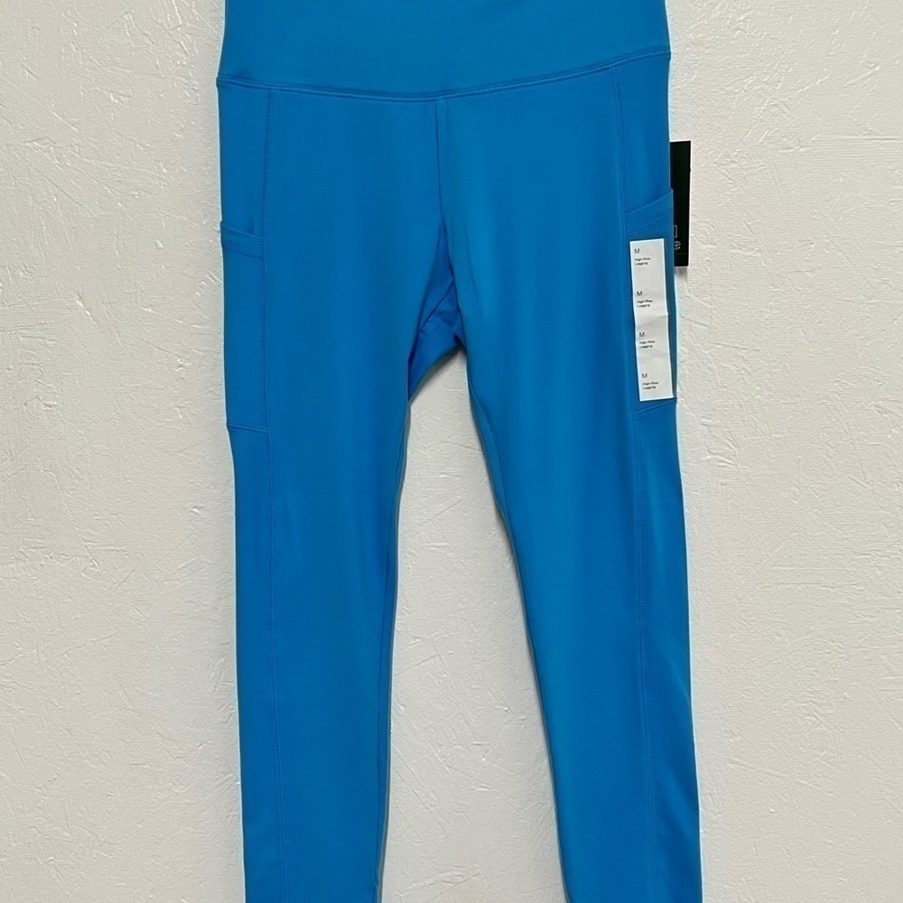 𝅺wild Fable Women's High-Waisted Ultra Soft Azure Blue Leggings - Picture 5 of 6